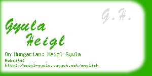 gyula heigl business card